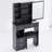 29.2" Small Space Left Drawer Desktop Vanity Table + Cushioned Stool