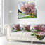 Arbre avec fleurs printanières - Coussin décoratif à imprimé floral-29882193-89811049