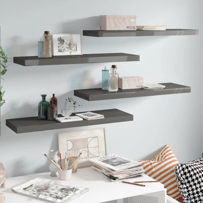 Arsis 4 Piece Metal Floating Shelf