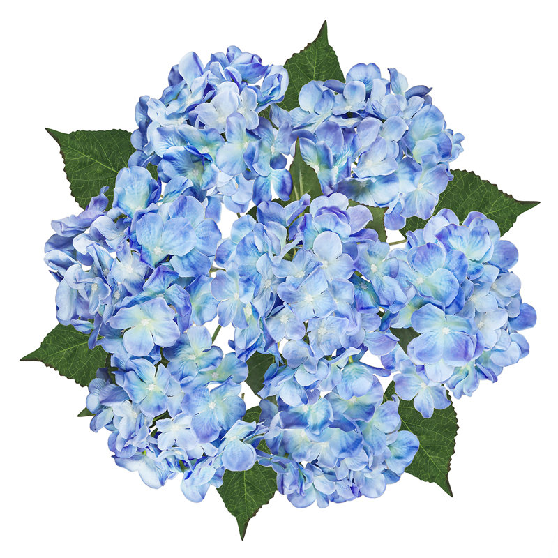 Artificial Hydrangea Flower Stem, Blue
