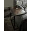 Modern C-Shaped End Table, Rustic Brown, Space-Saving Side Table For Living Room And Bedroom