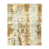 Fine Hand knotted V.Silk Modern rug 1'8' X 2'