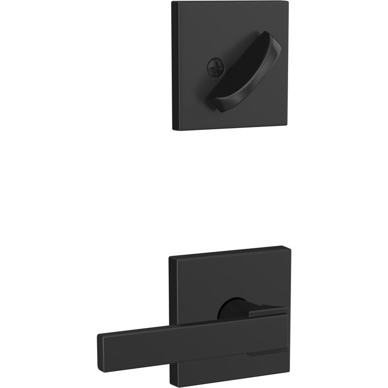 Handleset with Deadbolt and Lever, Matte Black