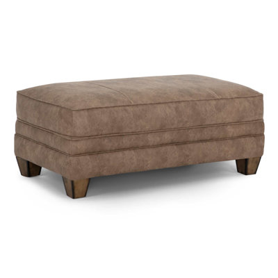 Hattaway Vegan Leather Ottoman by Ebern Designs