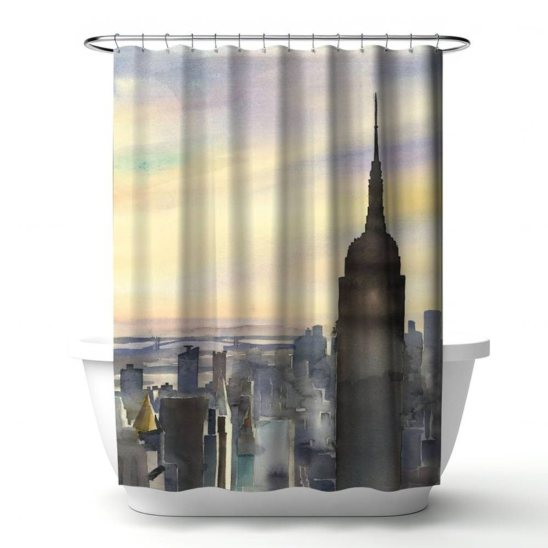 Shower Curtain CI379 – Polyester Shower Curtain, Dye Sublimation Print, 71" W × 74" L