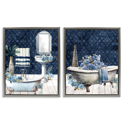 Ensemble de 2 cadres flottants Blue Bath