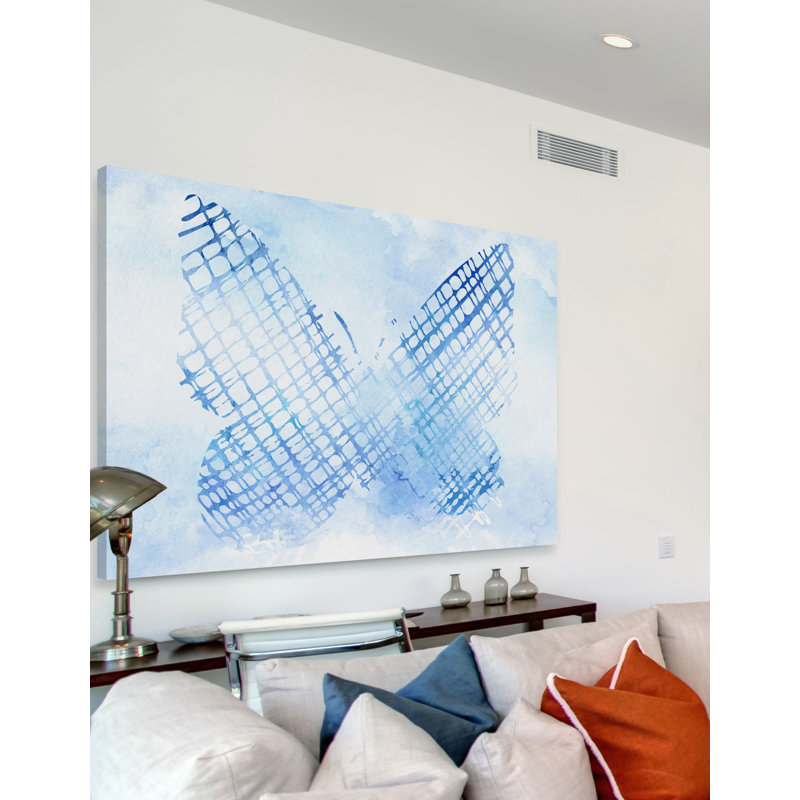Butterfly Sketch - Wrapped Canvas Print, 30cm H x 45cm W x 3.81cm D