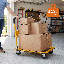 Chariot à main avec capacité de 440 lb et roues pivotantes à 360 ° sur roues pivotantes 28,7 po x 18,5 po TPR