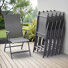 Chaise de salle à manger d'extérieur avec dossier réglable