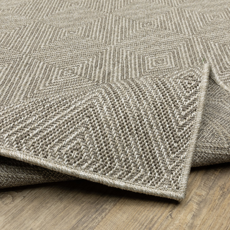 Geometric Indoor / Outdoor Rug, Rectangle 9'10" x 12'10"