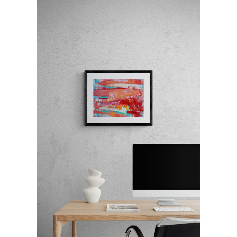 Finding Joy Print by Dara Daniel, Black Framed Canvas, 18" H x 24" W