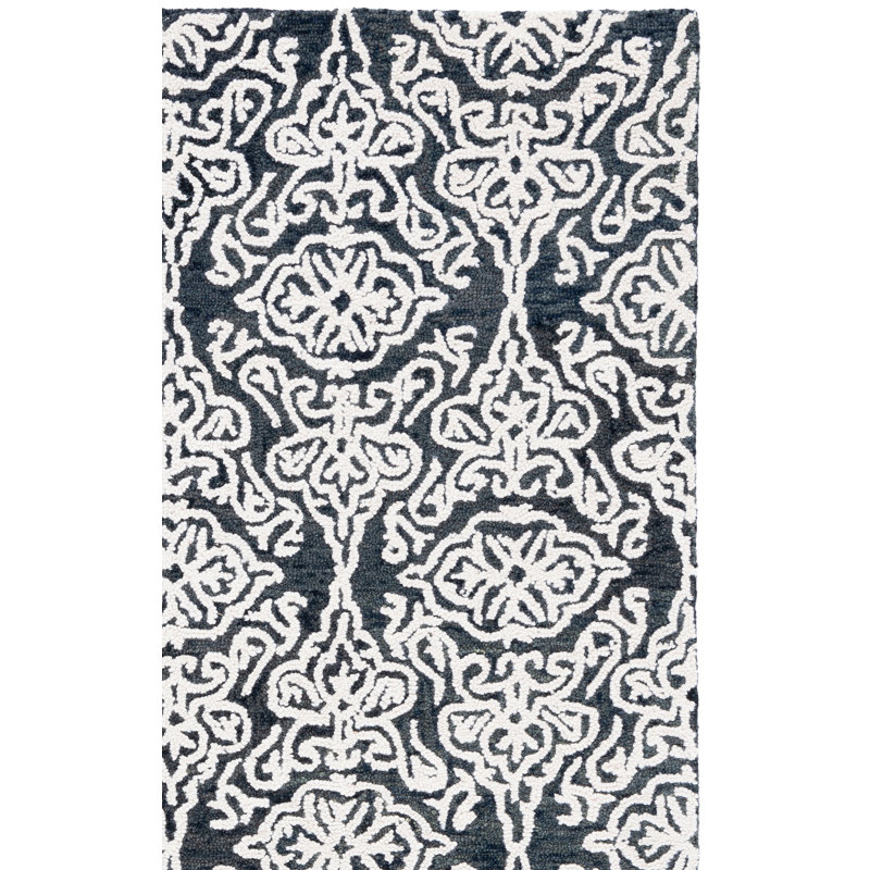 Tapis damassé en laine Anjalena, Rectangle 6 pi x 9 pi