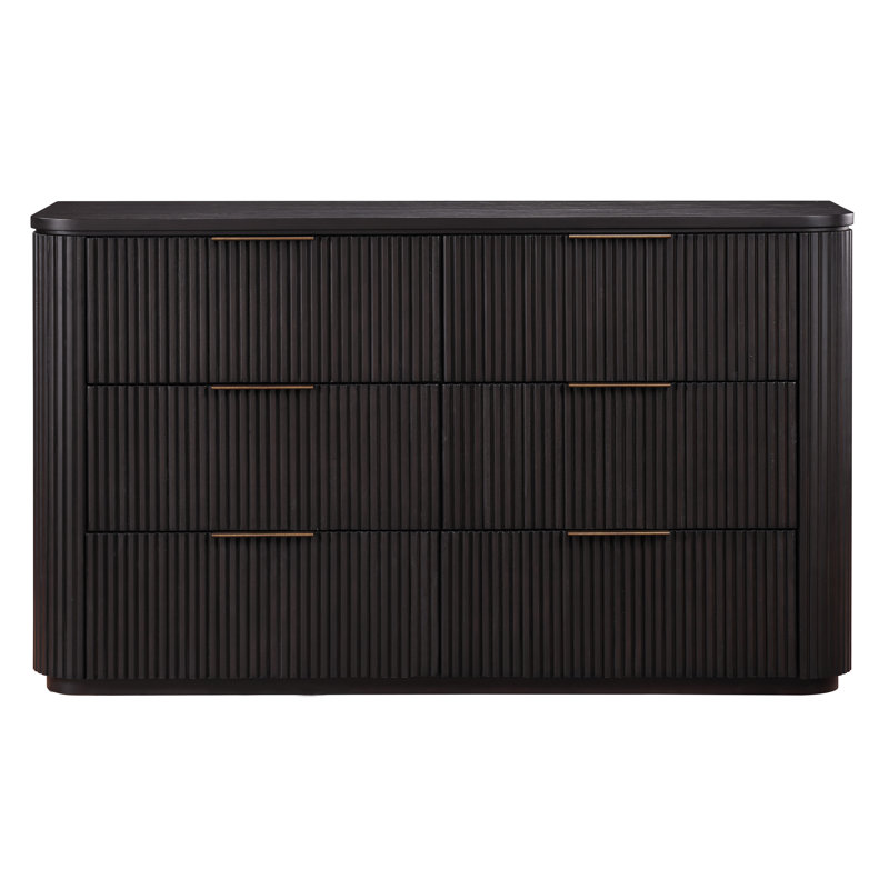 Commode en bois 65 po Kher Jinn, Espresso brun