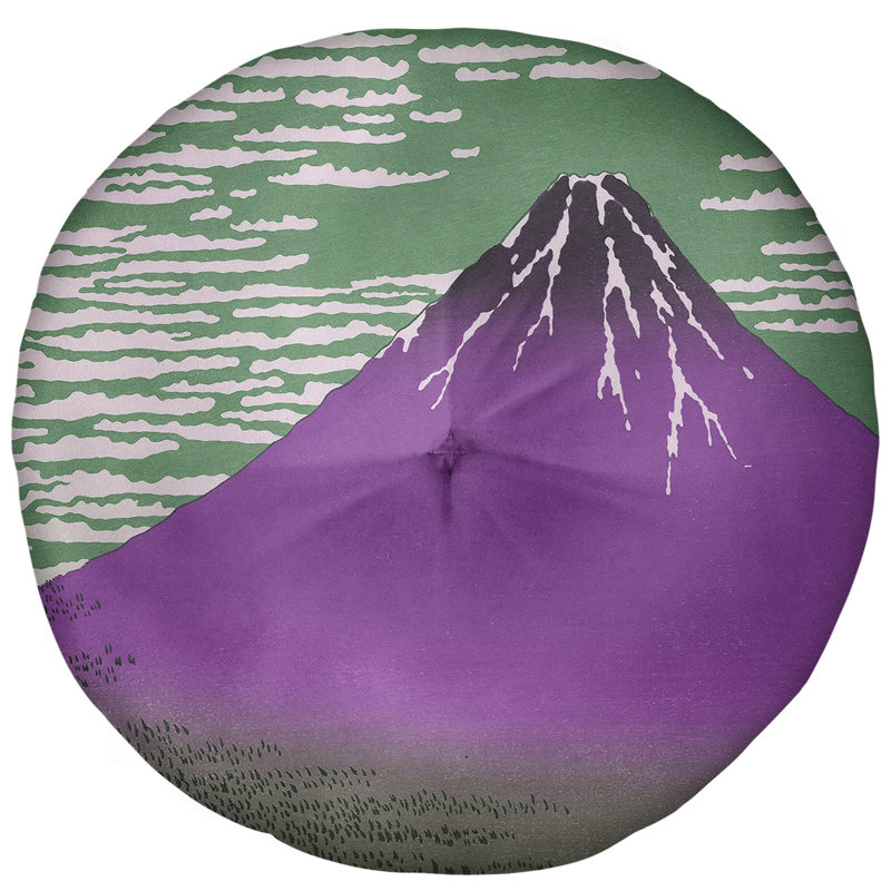 Katsushika Hokusai, 31,5 po x 63 po, Mauve / Vert