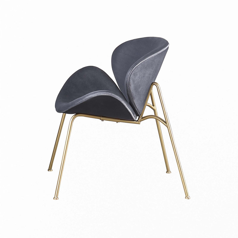 Chaise en velours pour la maison / le bureau / la salle à manger, Gris