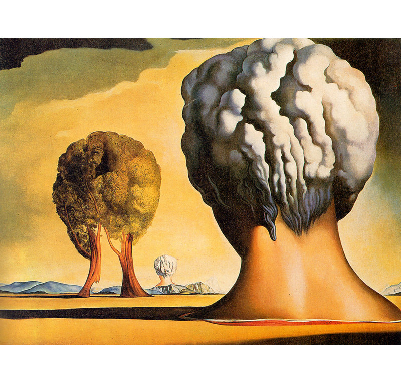 «Three Sphinxes of Bikini» par Salvador Dali, toile tendue avec châssis, H 17 po x l 24 po