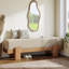Linen Blend Upholstered Bench-723602381