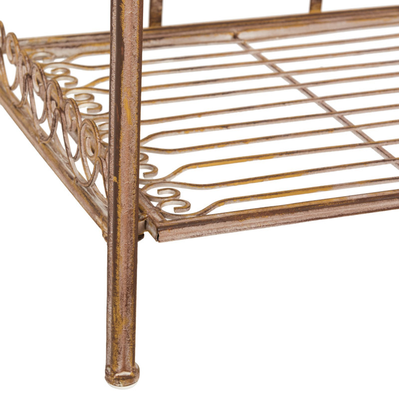 Étagère à livres en acier Vibbert H 63 "x l 24,75", Orange rouille