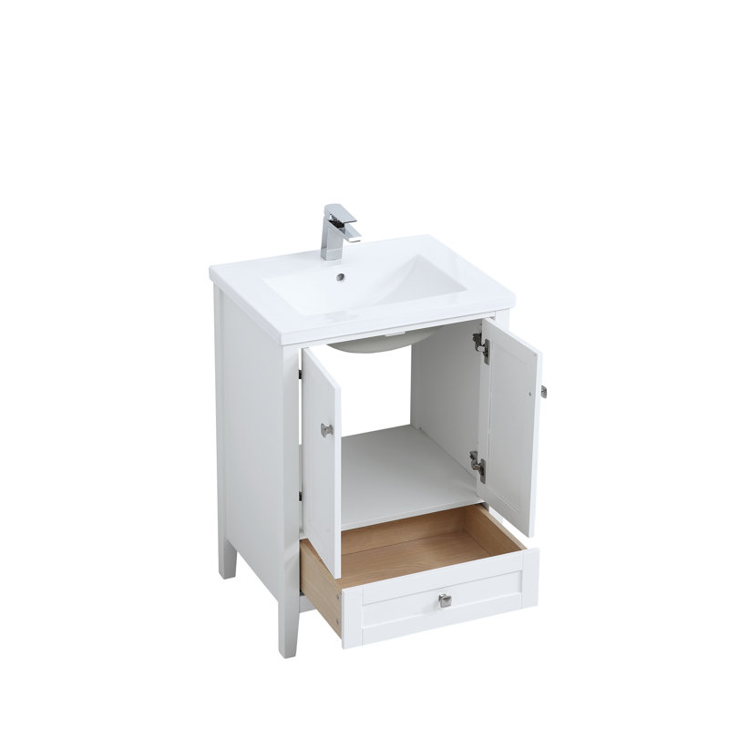 Ensemble de meuble-lavabo simple 24 po Modena, Blanc