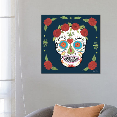 Day Of The Dead III by Farida Zaman - Wrapped Canvas Painting