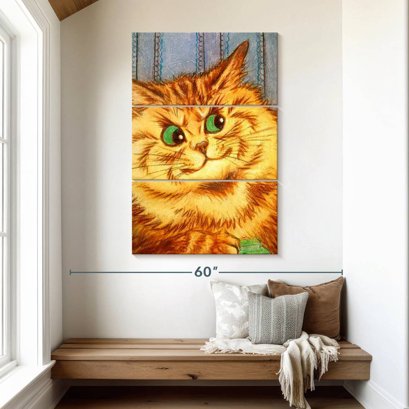 Brampt Quizzical Cat, 50" H x 32" W