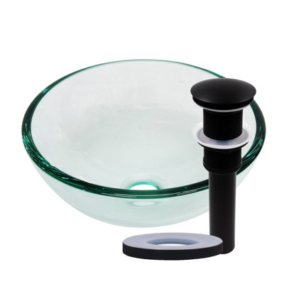 Lavabo de salle de bain vasque circulaire en verre