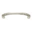 FLORENCE 5" C TO C PULL; DECORATED WITH SWAROVSKI® CLEAR CRYSTAL; BURNISHED SILVER