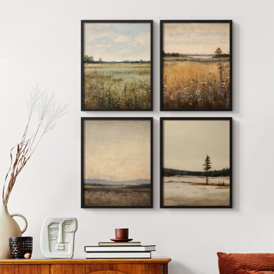 «Vintage Landscape XVIII», 4 pièces