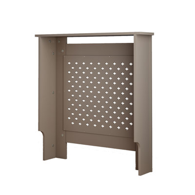 Couvercle de radiateur en panneau de fibres à densité moyenne, armoire chauffante décorative à panneau perforé avec tablette supérieure, housse de chauffage pour la maison facile à assembler