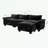 Velvet Upholstered Sectional Sofa with Ottoman-105504409