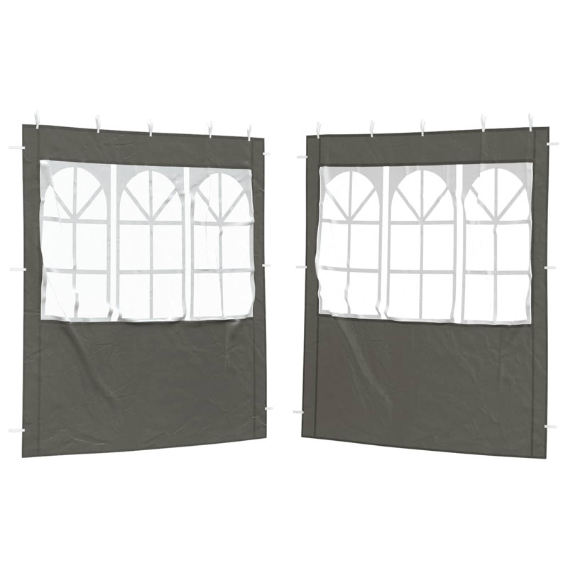 VidaXL Side Wall for Canopy, Anthracite, 195cm H x 200cm W x 0.1cm D