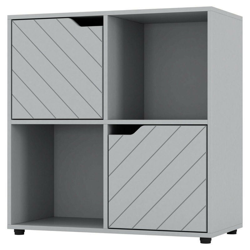 Bernj 61 cm H x 60 cm W Cube Bookcase, Grey