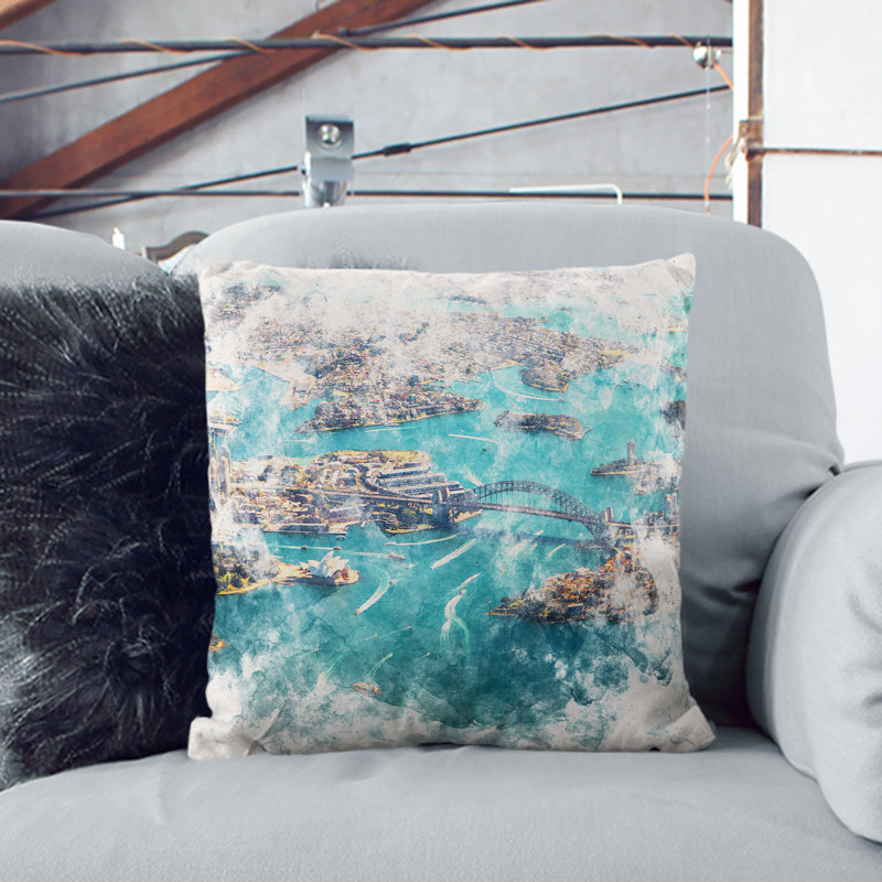 Square Throw Cushion, 55cm H x 55cm W x 20cm D