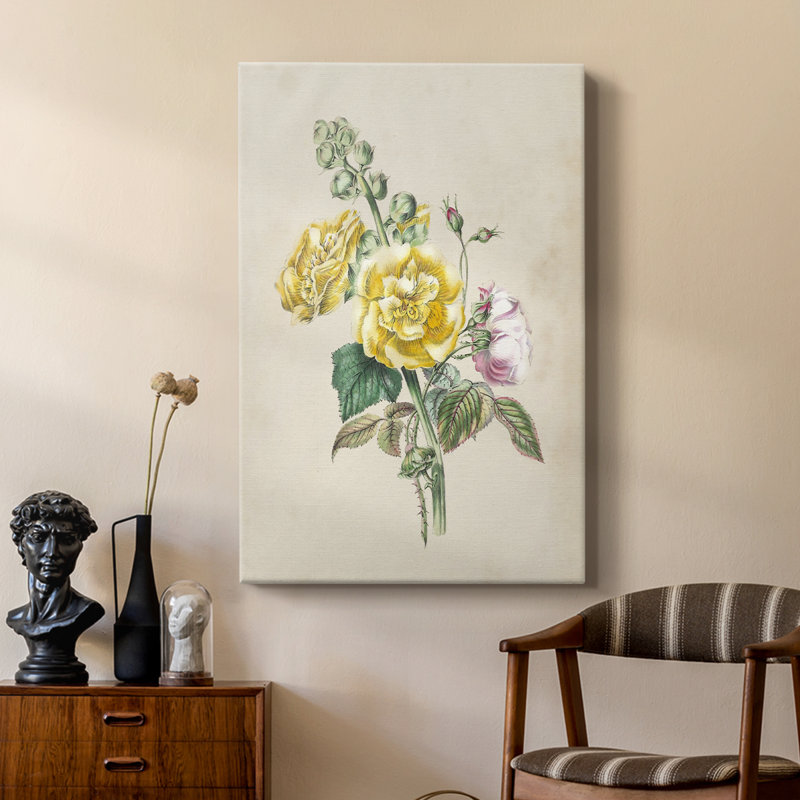 Bouquet de jardin antique II - galerie Cavas sur mesure, H 48 po x l 32 po