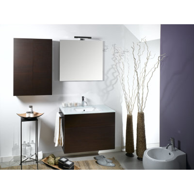 Devon 31.5'' Single Bathroom Vanity with Glass Top