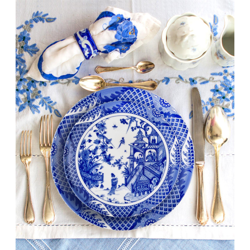 Dupree Piece Porcelain China Dinnerware Set - Service for 6