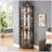 Modern Lighted Glass Curio Display Cabinet With Storage-1952405330