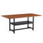 Une table de salle à manger de 71 x 35,4 pouces avec un plateau habilement assemblé par quatre panneaux de fibres à densité moyenne texturés. Le bureau possède une plateforme de rangement de 43,3 x 19,7 po. Très approprié pour les réunions de famille, etc.