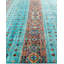 Tapis unique noué à la main Tribal - vert, 8 pi 2 po x 10 pi 2 po