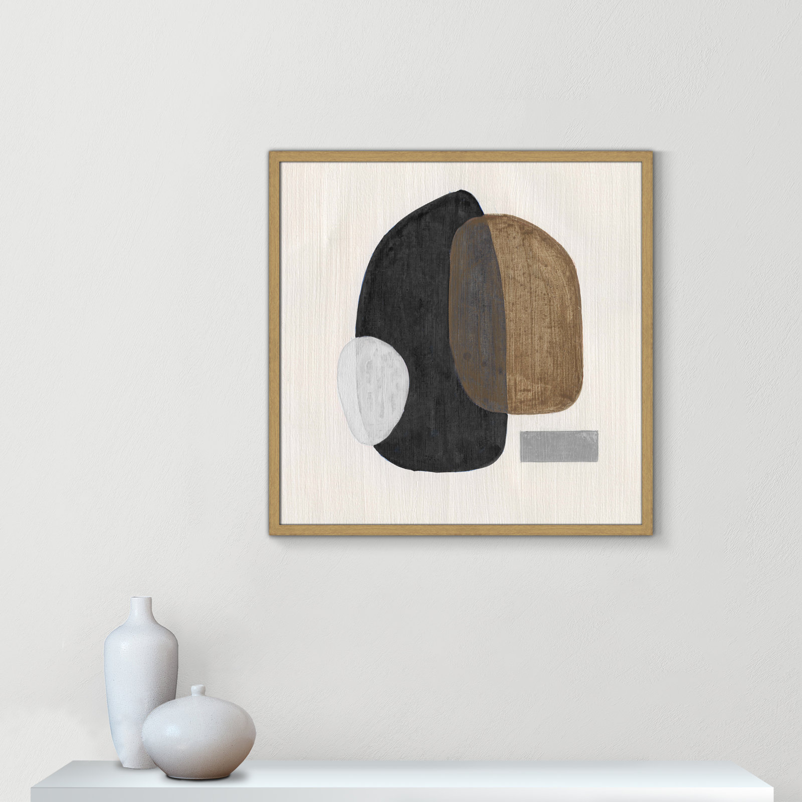 Inola "Neutral Stones III" Wall Art, 27.5" H x 27.5" W, Natural