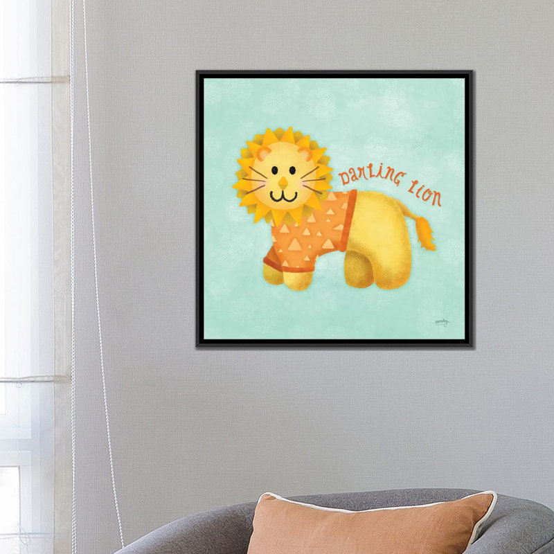 «Baby Safari II», art sur toile, Toile avec cadre noir, H 18 po x l 18 po x P 1,5 po