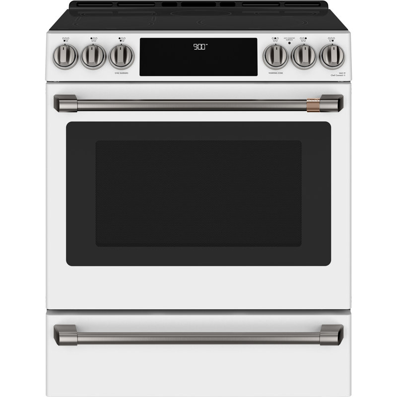 Front Control Induction Range Handle Kit, Brushed Black