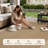 UV-Resistant Geometric Herringbone Indoor/Outdoor Area Rug In Natural Beige-98639032