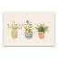 Plantes en pot - peinture sur toile sans cadre