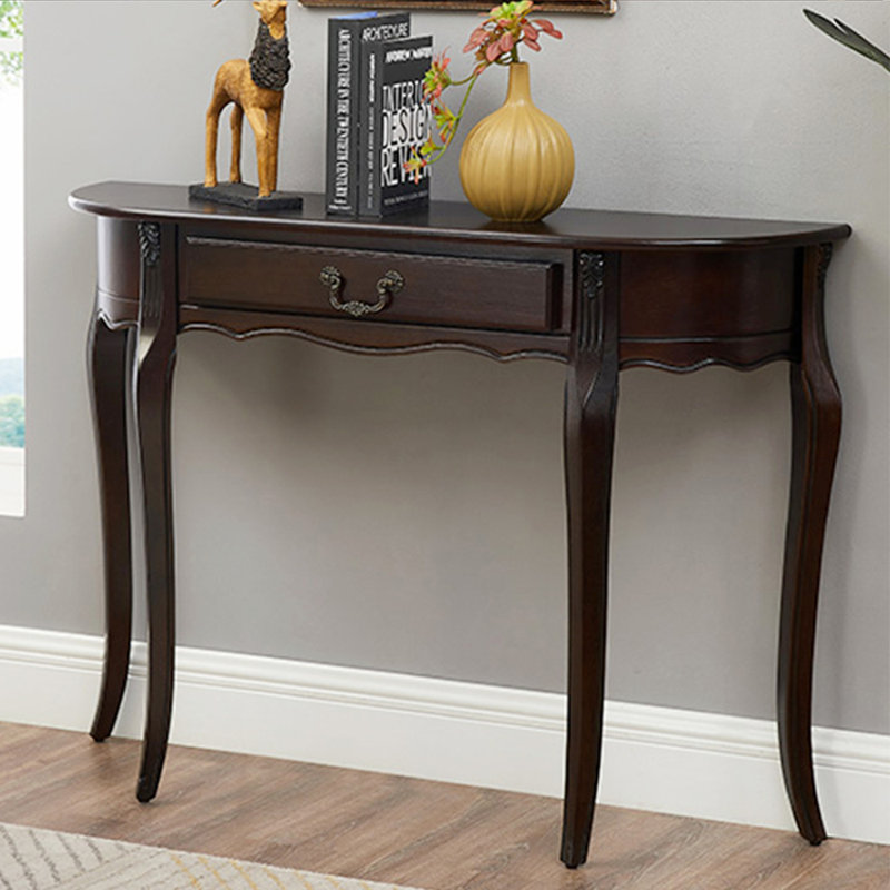 Console américaine en bois massif rétro, Marron foncé
