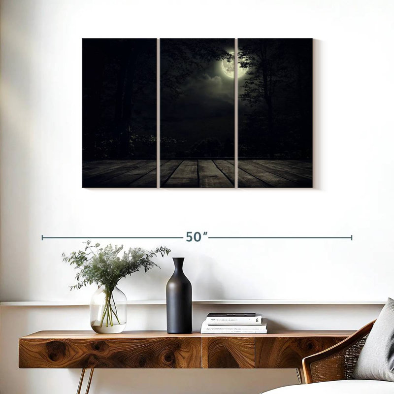 Marvelous Full Moon, 24" H x 38" W