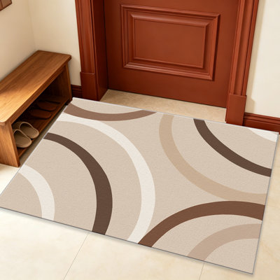Tapis brun chaud 1PC, élégant tapis décoratif polyvalent, facile à nettoyer et à entretenir, pièce de mobilier idéale pour la chambre à coucher, le salon, le couloir, le vestibule, le dortoir et le bureau afin de rafraîchir l'ambiance intérieure de votre maison