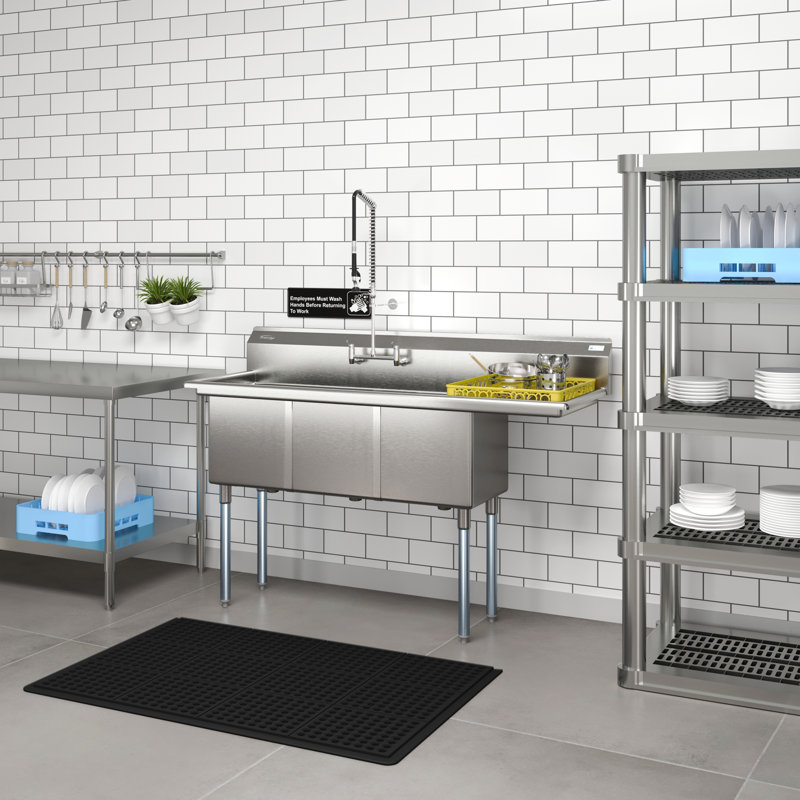 63'' L Triple Bowl Stainless Steel Kitchen Sink