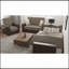 Causeuse convertible rembourrée avec rangement, chenille en polyuréthane beige / brun-1215178161-1215178173