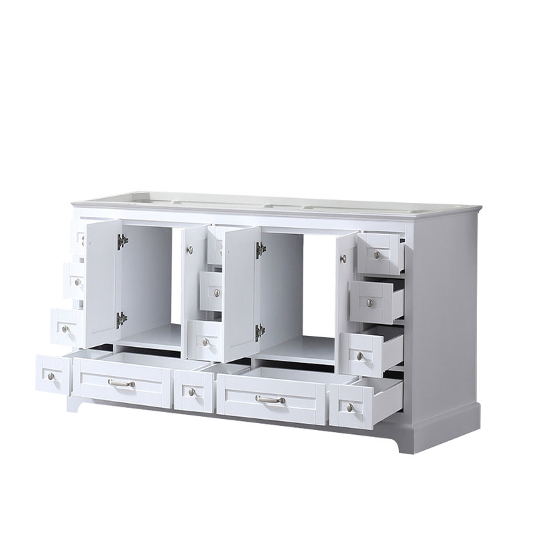 60 po X P 22 po Meuble-lavabo double D 4, Blanc